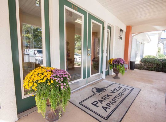 exterior view of the Park View Apartments